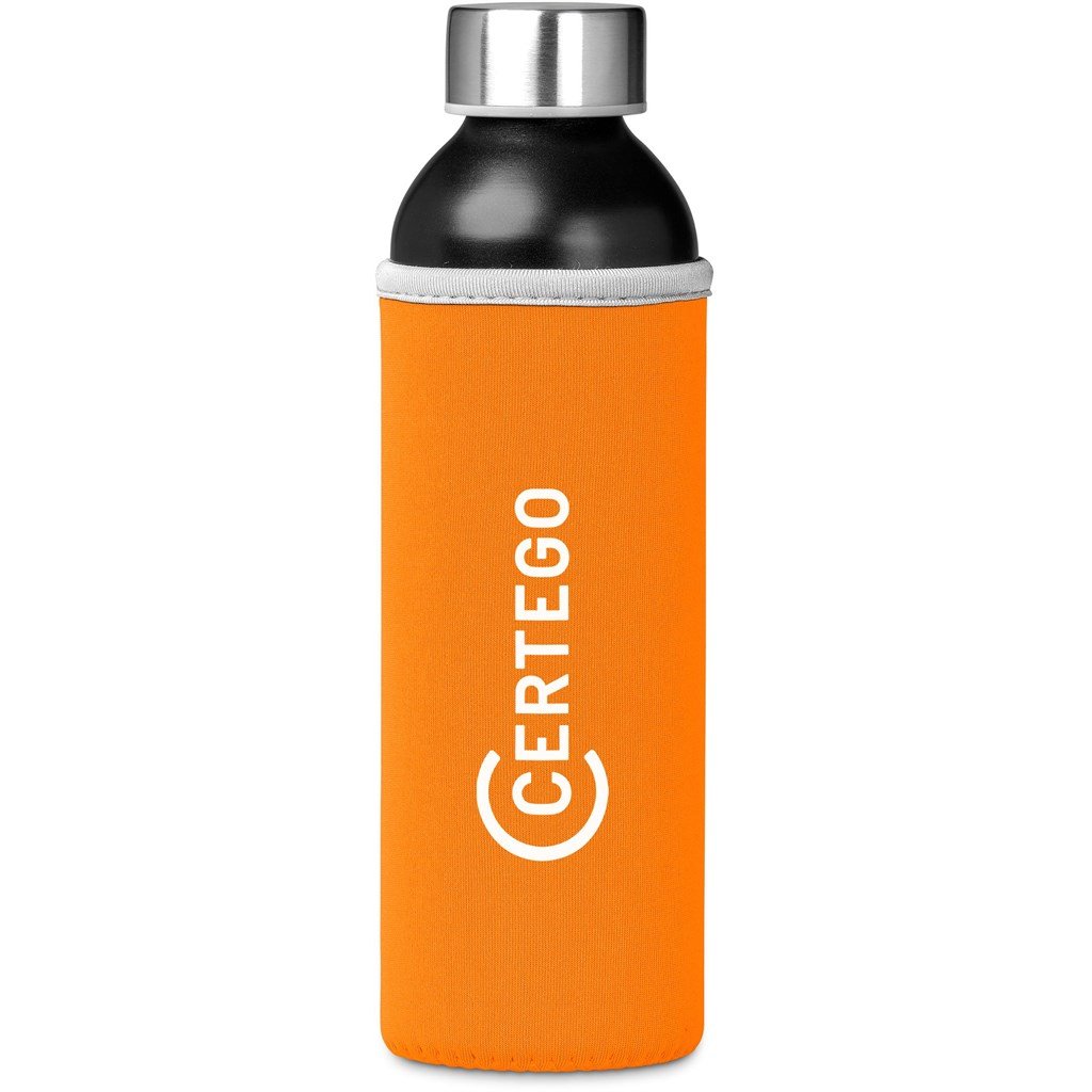 Nostro Recycled Aluminium Water Bottle - 650ml ORANGE - Bottles,Drinkware,Recycled Drinkware