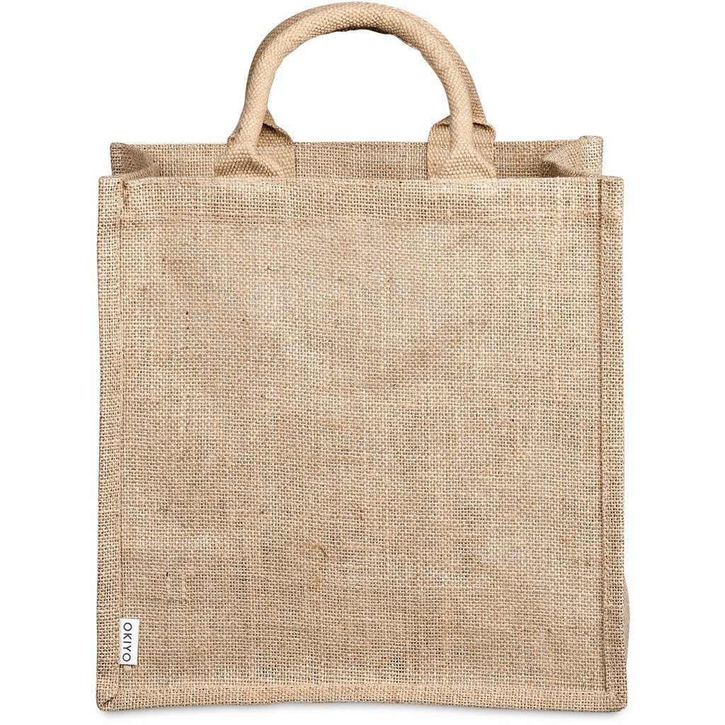 Nuri Sublimated Pocket Jute Tote NATURAL - Eco-Friendly Bags,Shoppers and Totes,Jute Products,Bags,Custom Shopper Bags,Custom Bags