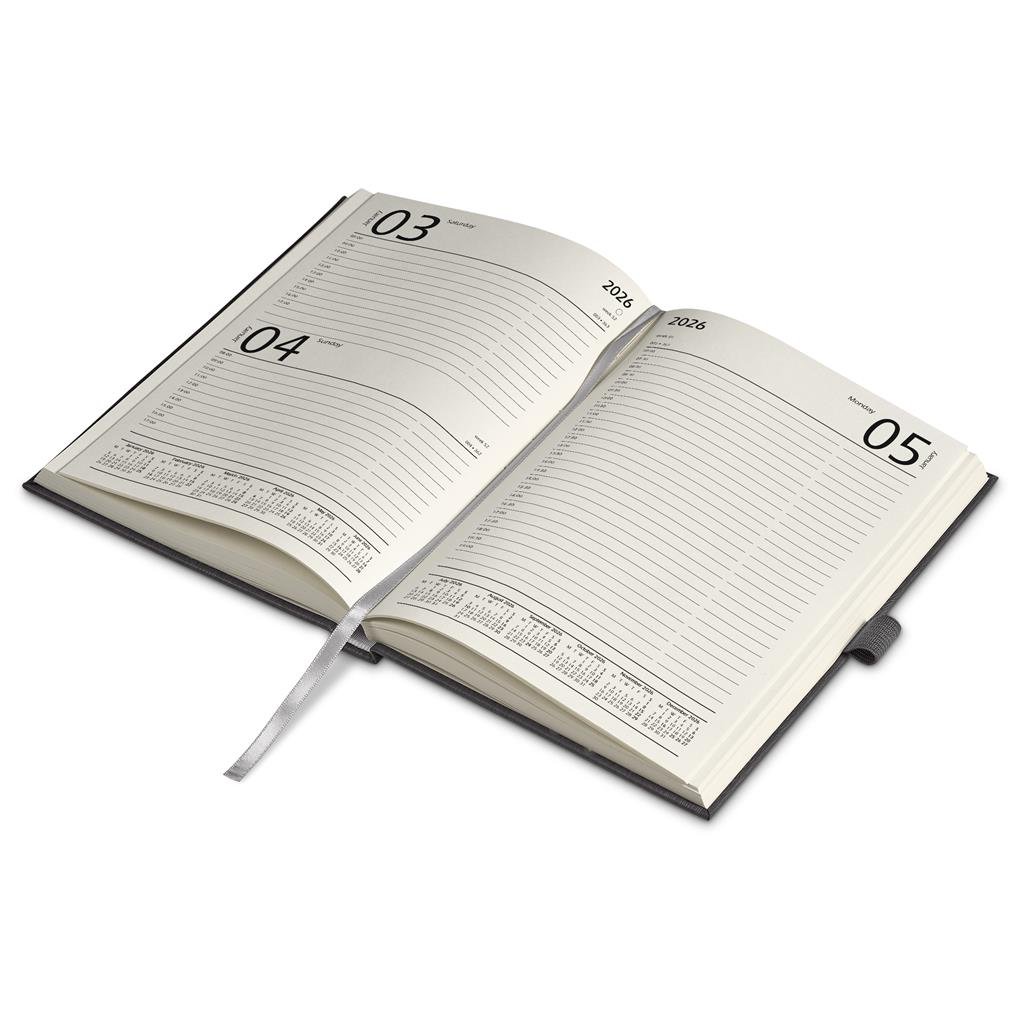 Oakridge A5 2026 Diary GREY - Diaries 2026,Diaries