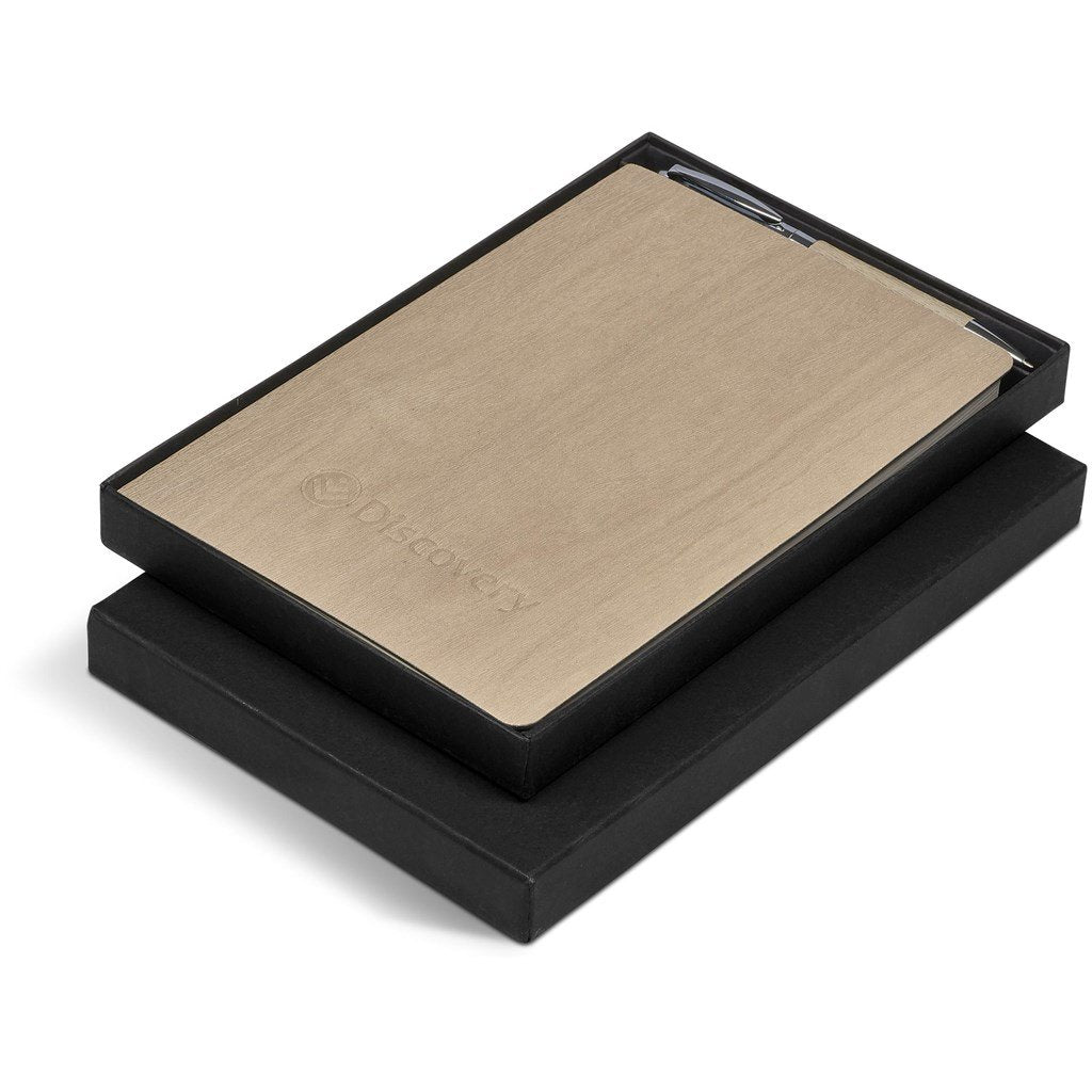 Oakridge Soft Cover Notebook & Pen Set - Beige - Notebooks Notepads