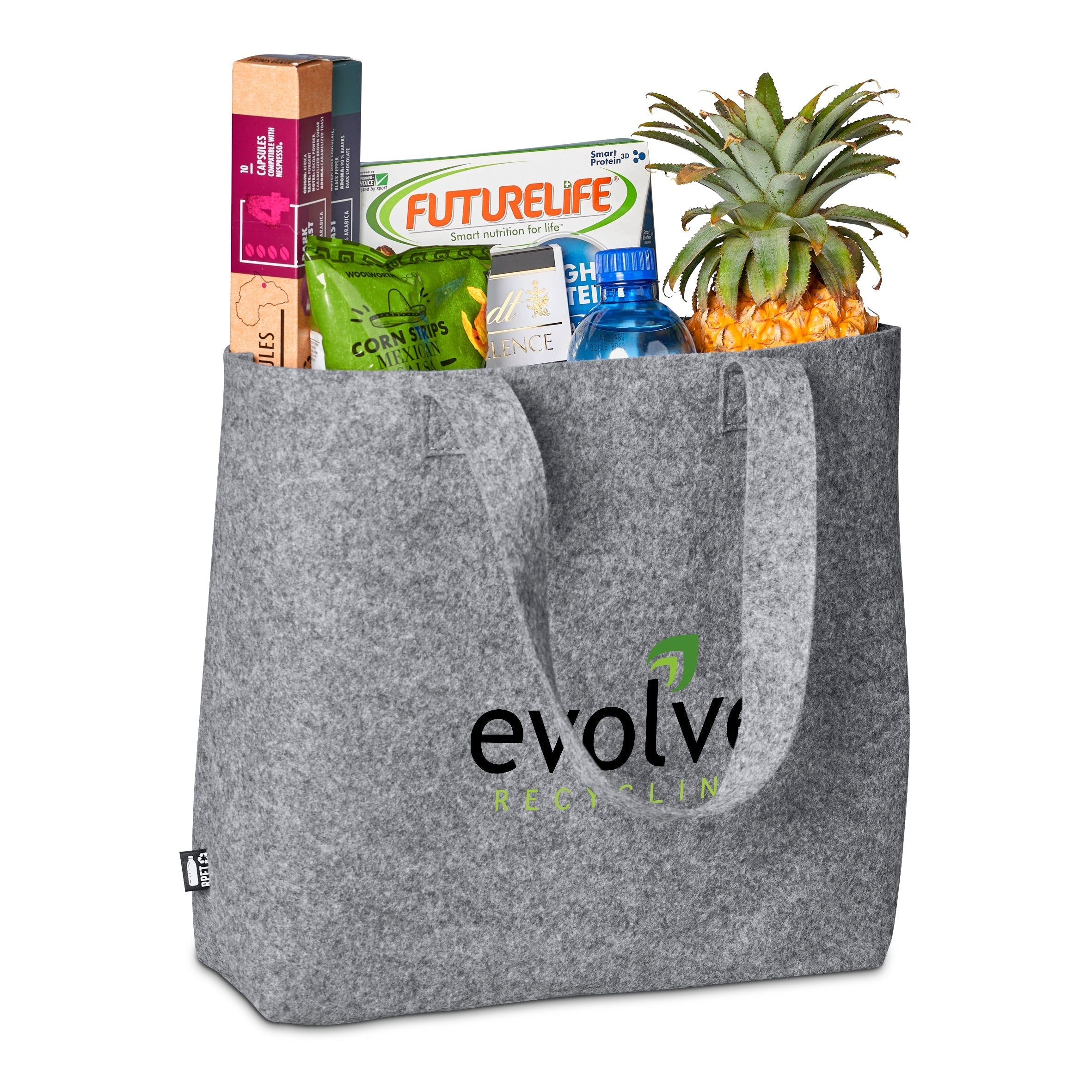 Ocean Recycled PET Felt Shopping Tote Bag Grey / GY - Totes