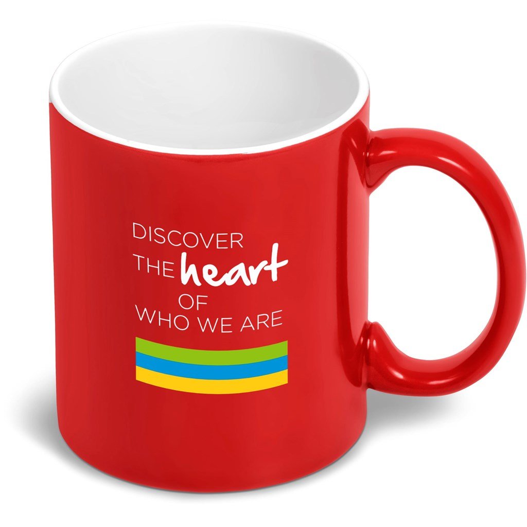 Omega Ceramic Coffee Mug - 330ml Red / R