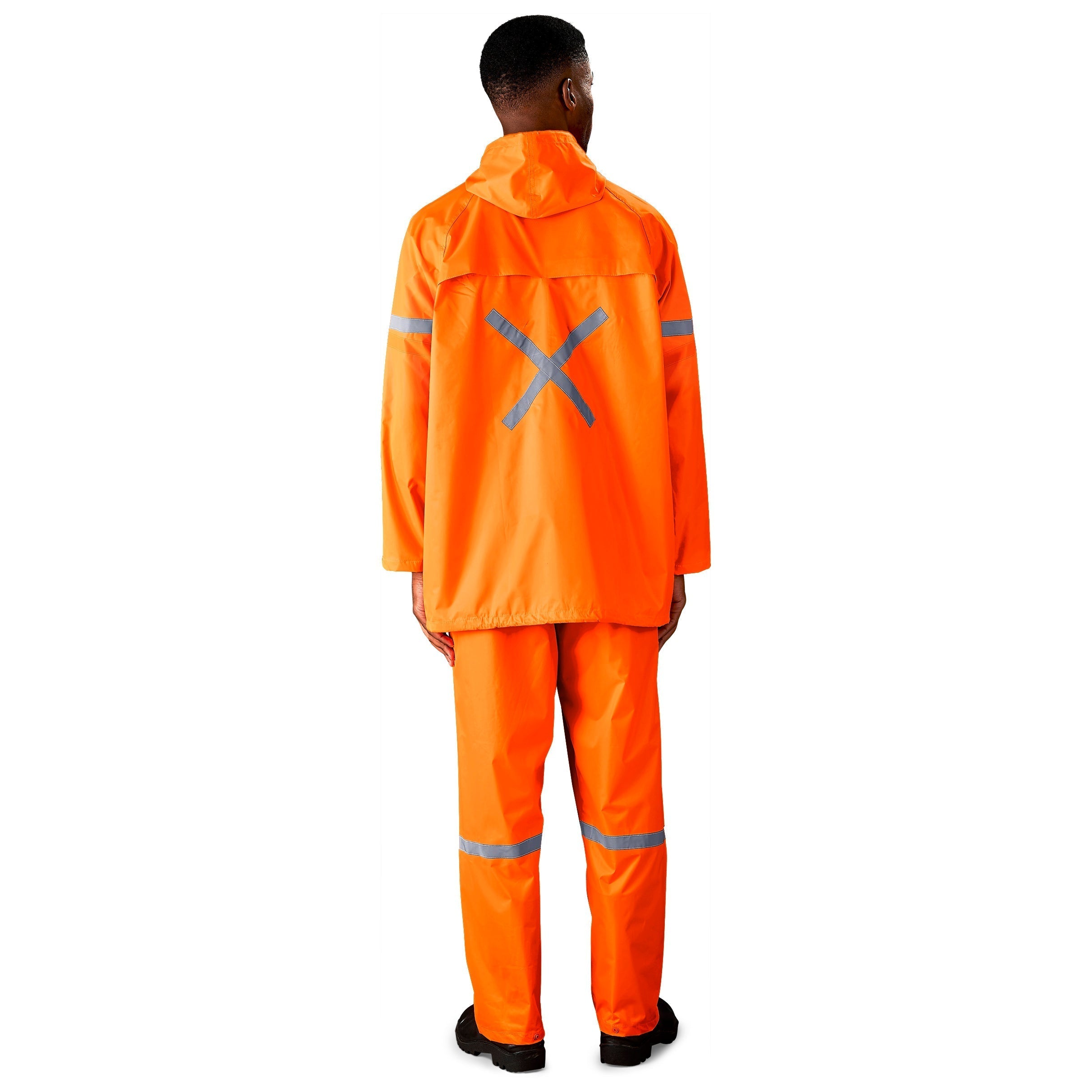 Outdoor Hi-Viz Reflective Polyester/PVC Rainsuit