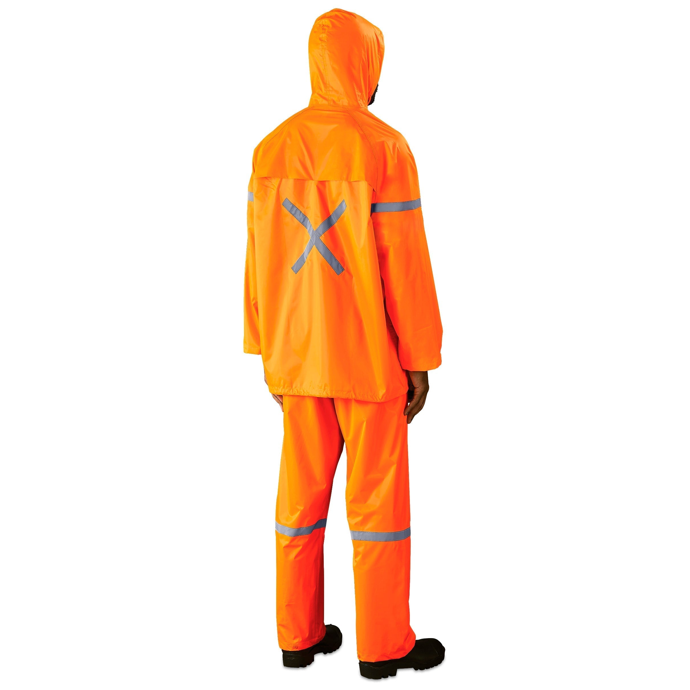 Outdoor Hi-Viz Reflective Polyester/PVC Rainsuit