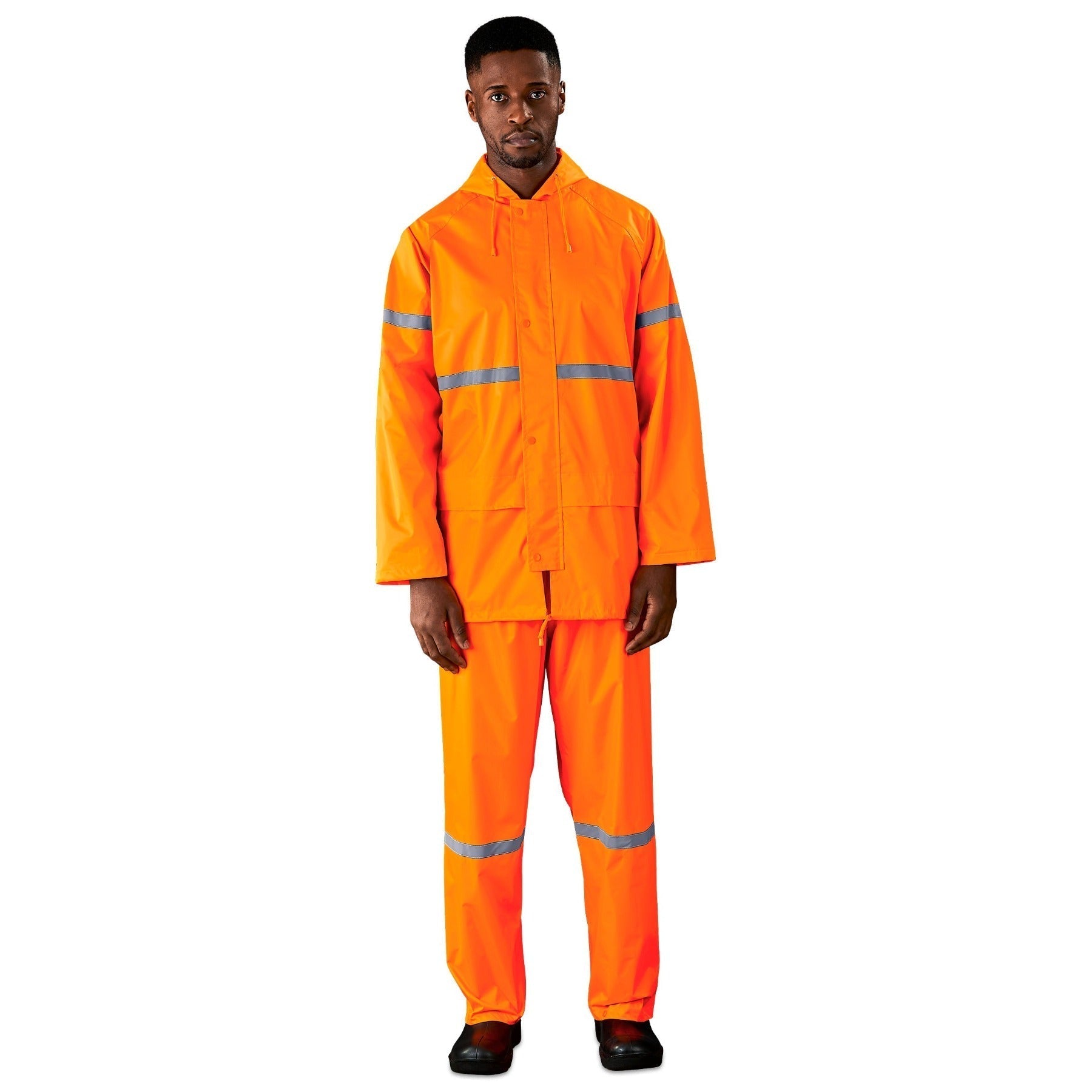 Outdoor Hi-Viz Reflective Polyester/PVC Rainsuit