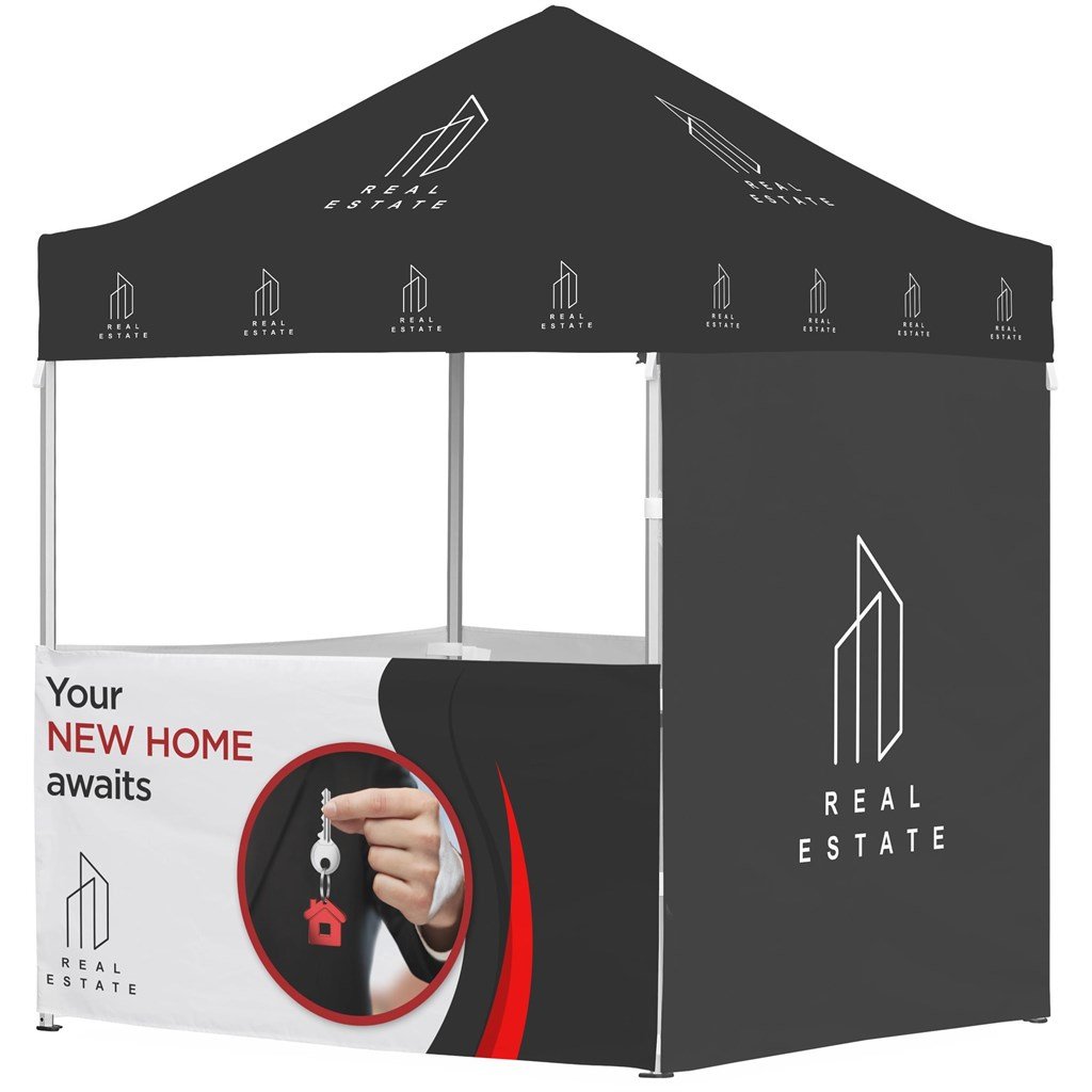 Ovation Sublimated Gazebo 2m X Petite Frame - 3 Half-Wall Skins - 1 Full Wall Skin - Canopies & Gazebos