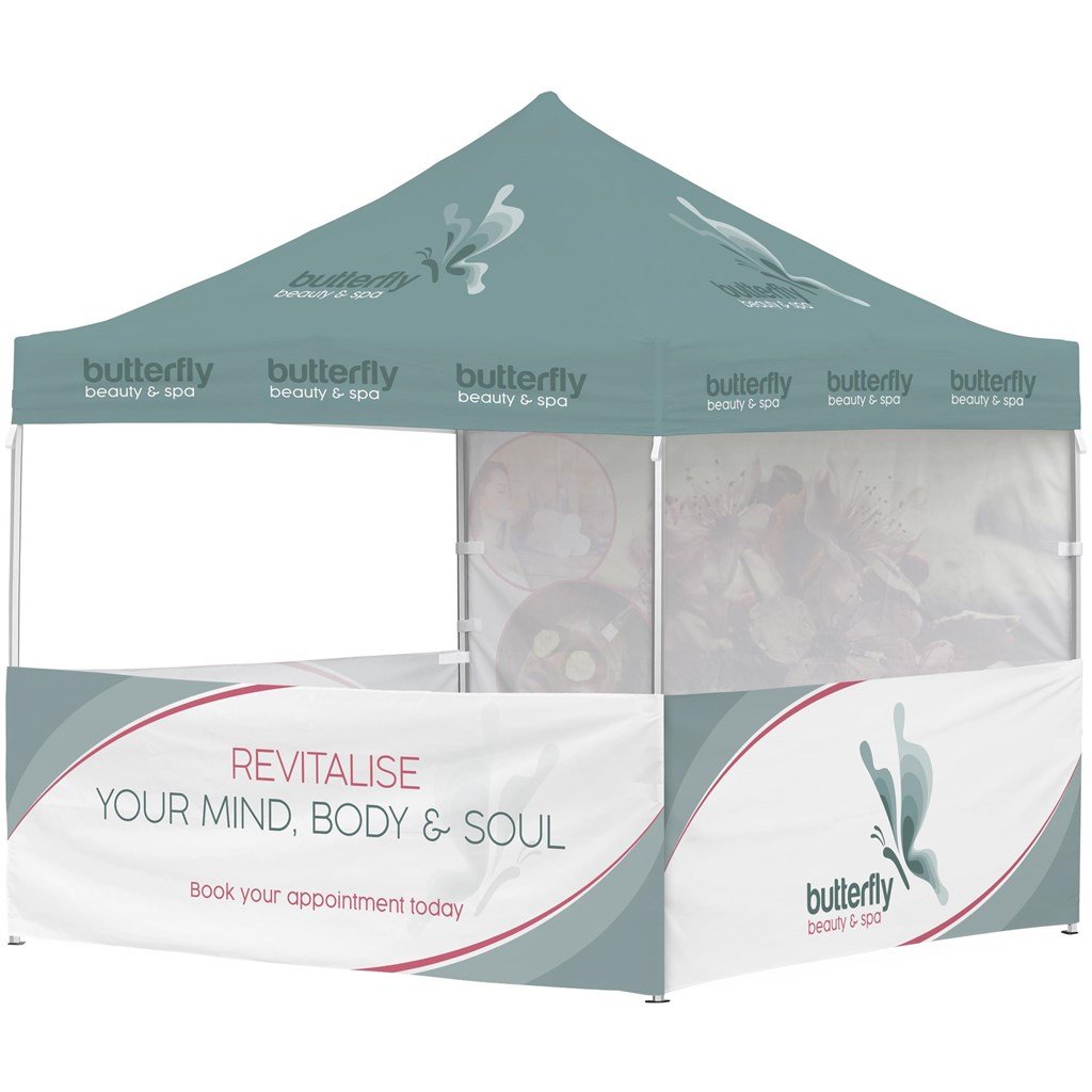 Ovation Sublimated Gazebo 3m X - 3 Half-Wall Skins - 1 Full-Wall Skin - Canopies & Gazebos