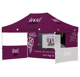 Ovation Sublimated Gazebo 4.5m X 3m - 1 Long Full-Wall Skin - 2 Short Half-Wall Skins-Canopies & Gazebos