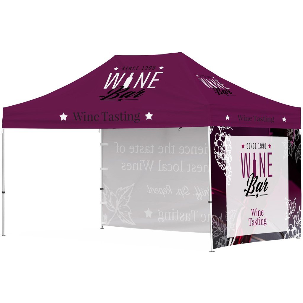 Ovation Sublimated Gazebo 4.5m X 3m - 1 Long Full-Wall Skin - Short - Canopies & Gazebos