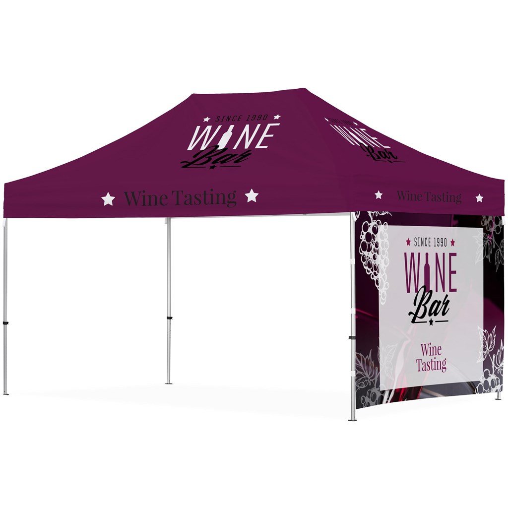 Ovation Sublimated Gazebo 4.5m X 3m - 1 Short Full-Wall Skin - Canopies & Gazebos