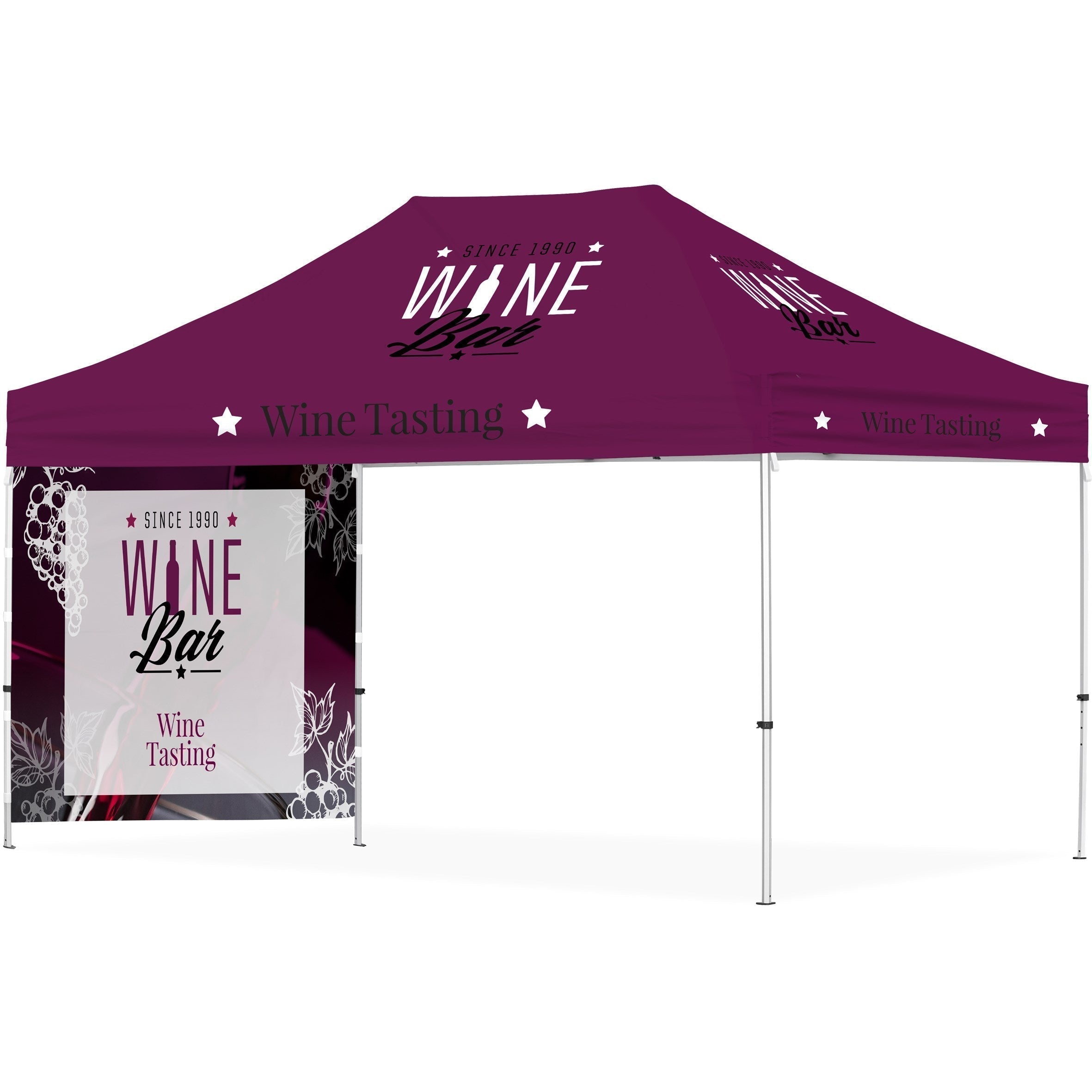 Ovation Sublimated Gazebo 4.5m X 3m - 1 Short Full-Wall Skin-Canopies & Gazebos