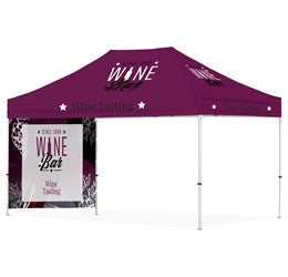 Ovation Sublimated Gazebo 4.5m X 3m - 1 Short Full-Wall Skin-Canopies & Gazebos