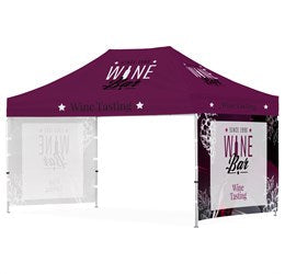 Ovation Sublimated Gazebo 4.5m X 3m - 2 Short Full-Wall Skins-Canopies & Gazebos