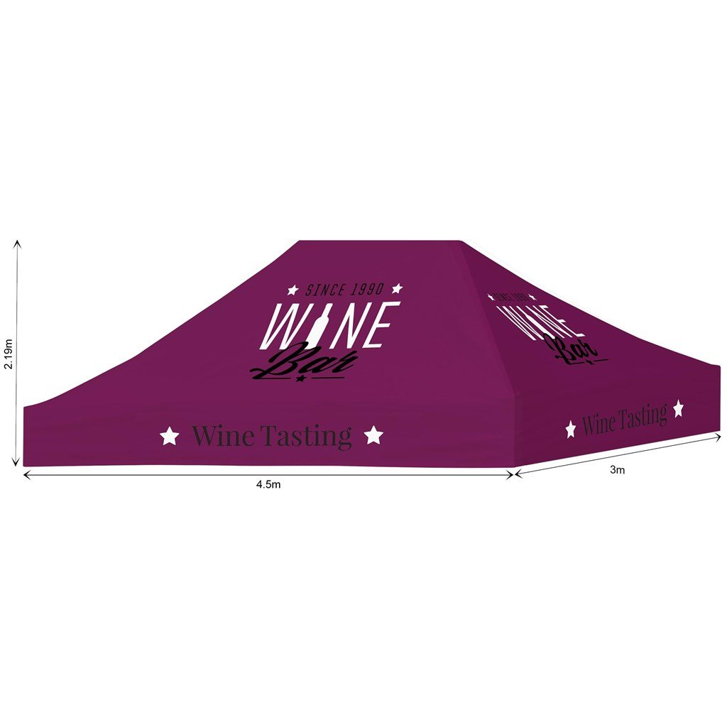 Ovation Sublimated Gazebo 4.5m X 3m - Roof (Excludes Hardware) - Canopies & Gazebos