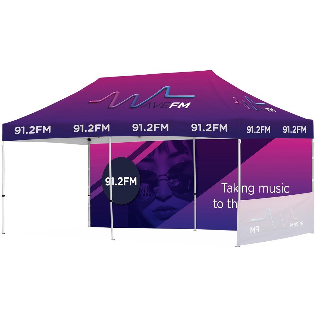 Ovation Sublimated Gazebo 6m X 3m - 1 Short Half-Wall Skin - Long Full-Wall - Canopies & Gazebos