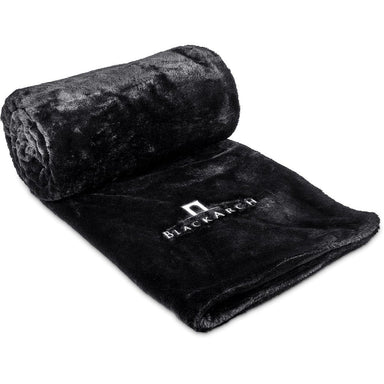 Palazzo Faux Fur Fleece Blanket BLACK - Blankets,Blankets