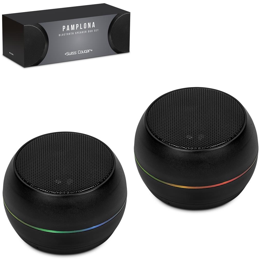 Pamplona Bluetooth Speaker Duo Set BLACK - Speakers,Technology