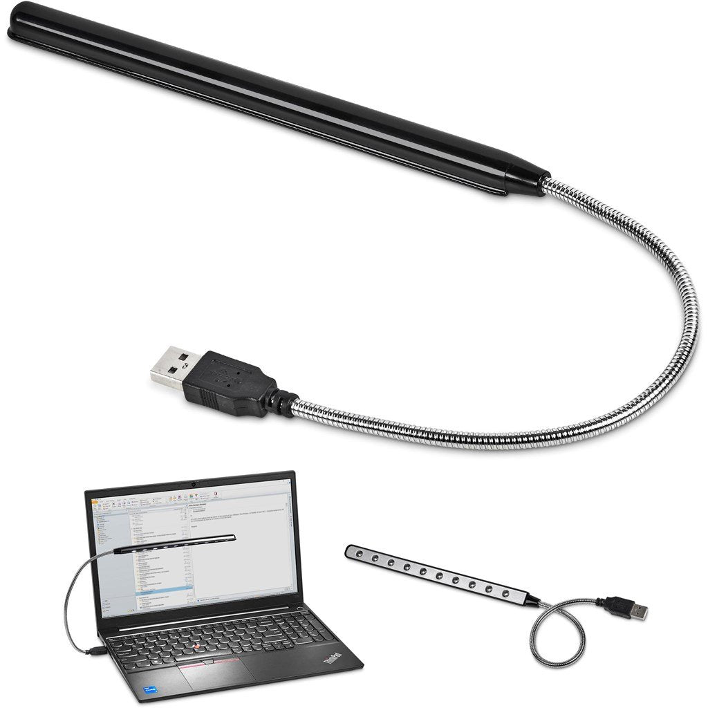 Pelican USB Lamp BLACK - Desktop Mobile Accessories,Travel Essentials,Ideas for Loadshedding,Tech Accessories