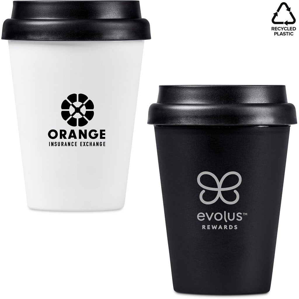 Perk Recycled Plastic Double-Wall Tumbler – 300ml - Travel Mugs and Tumblers,Drinkware,Recycled Drinkware