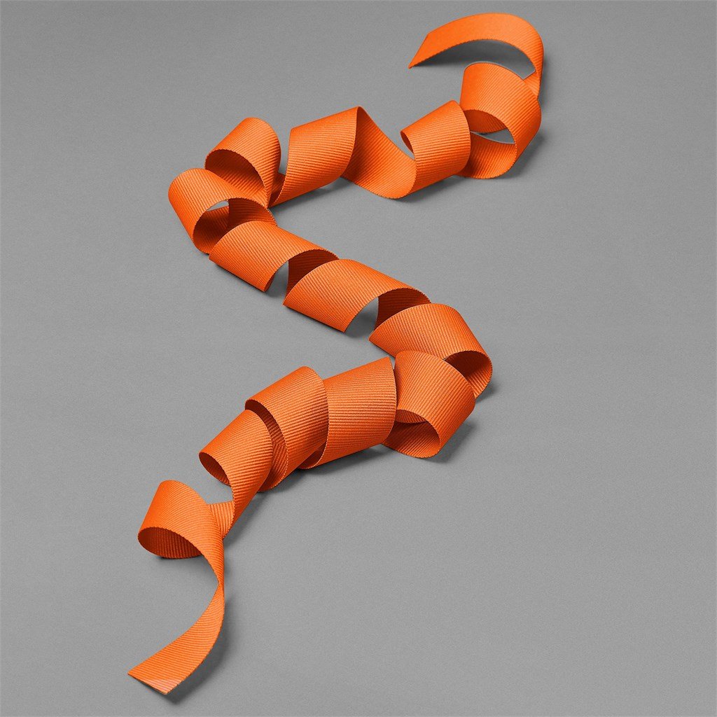 Petersham Ribbon (Unbranded) - 1.3m ORANGE - Fillers And Tissue Paper