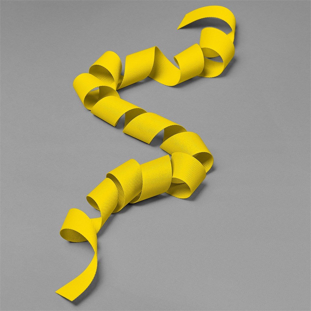 Petersham Ribbon (Unbranded) - 1.3m YELLOW - Fillers And Tissue Paper