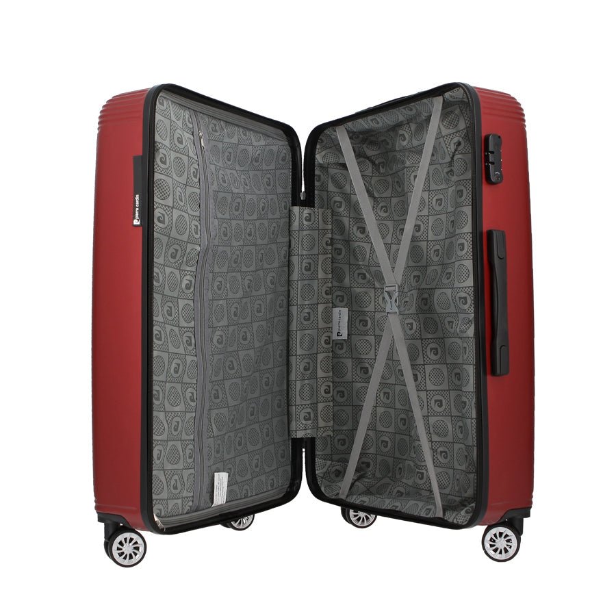 Pierre Cardin Paris Izar Red Trolley Case | Medium-Suitcases