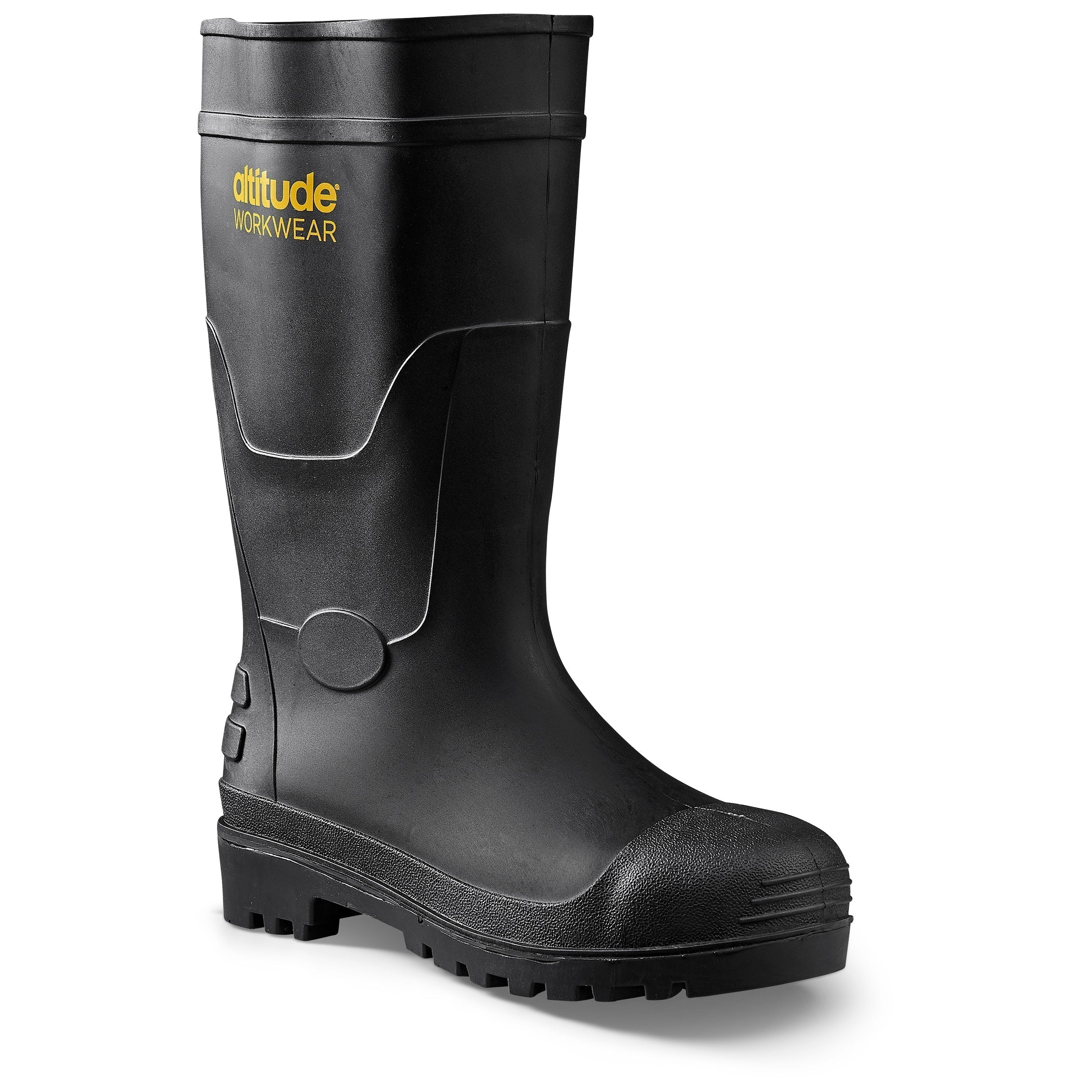 Power Gumboot Steel Toe Cap-5-Black-BL