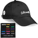 Pre-Branded Performance Cap Showcasing Silicone Branding BLACK - Caps