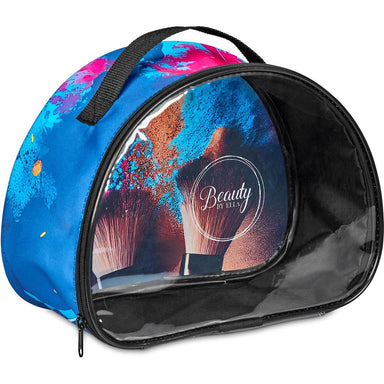 Pre-Printed Sample Custom Aloe Toiletry Bag With PVC Front Window BLACK - and Cosmetic Bags