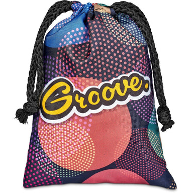 Pre-Printed Sample Custom Atlantic Mini Polyester Drawstring Pouch BLACK - Bags and Backpacks