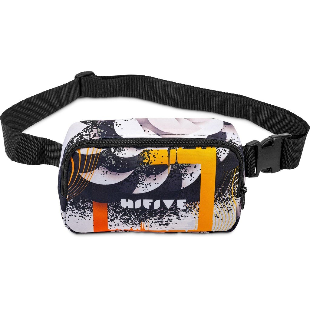 Pre-Printed Sample Custom Blyde Polyester Waist Bag BLACK - Crossbody and Bags