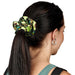 Pre-Printed Sample Custom Botanic Polyester Hair Scrunchie BLACK - Personal Care and Pamper Gifts