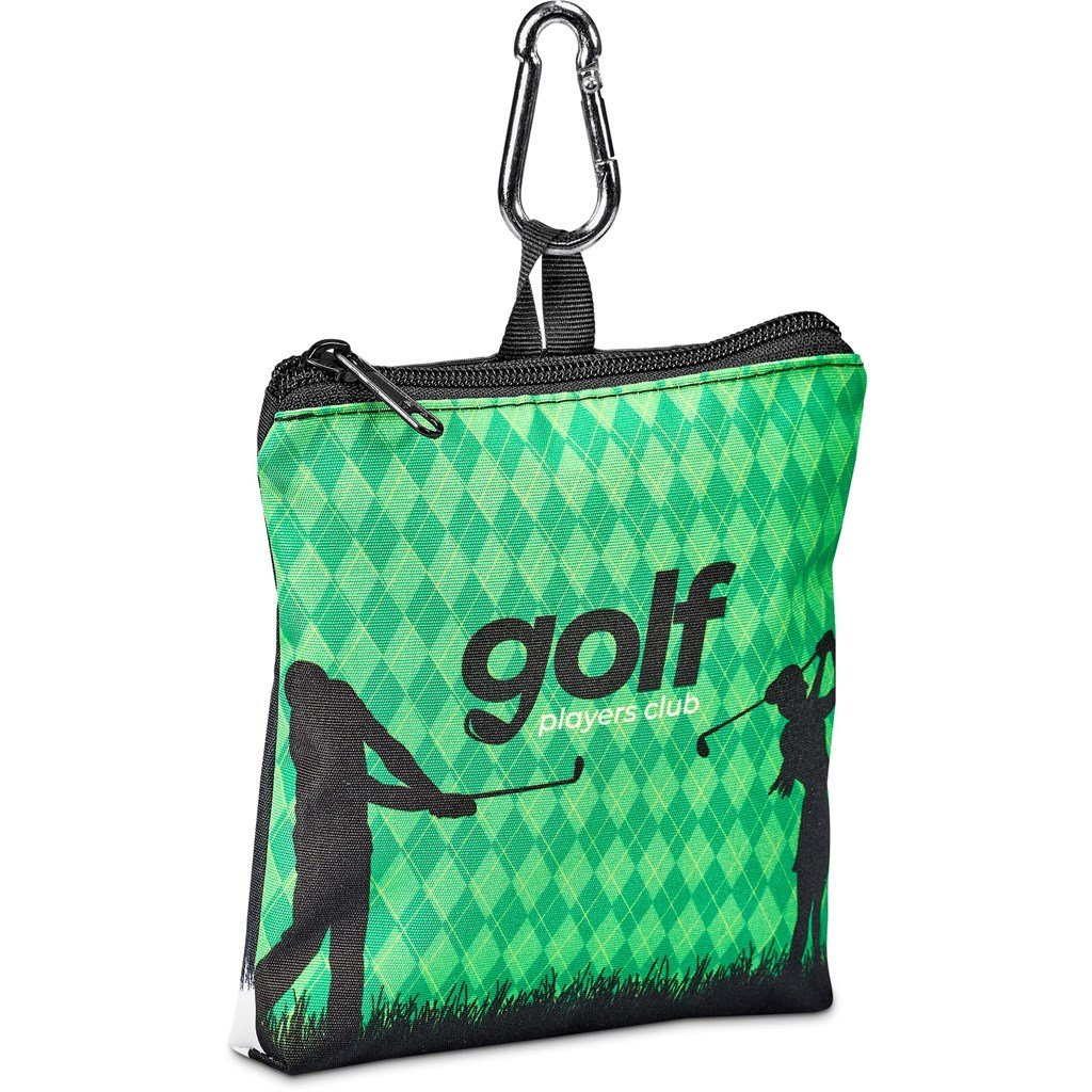 Pre-Printed Sample Custom Downs Golf Give Away Bag BLACK - Sports and Fitness