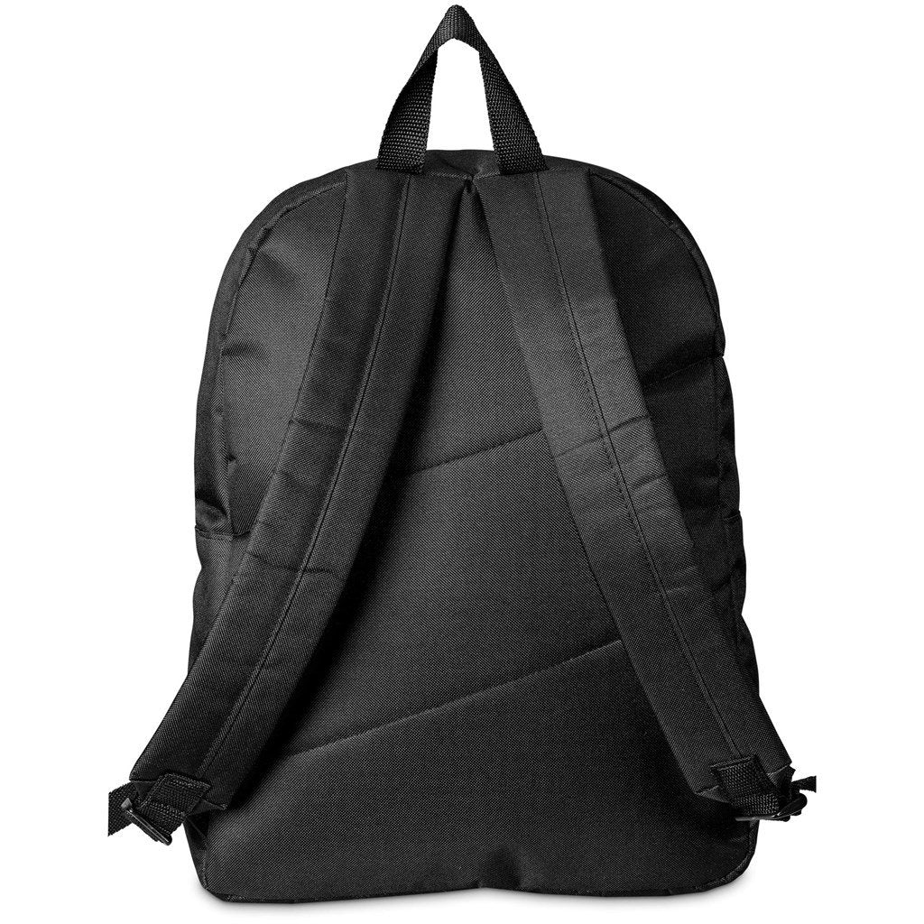 Pre-Printed Sample Custom Huron Backpack BLACK - Drawstring Bags and Backpacks