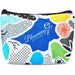 Pre-Printed Sample Custom Leanne Recycled PET Stitch-Bond Midi Toiletry Bag BLACK - and Cosmetic Bags
