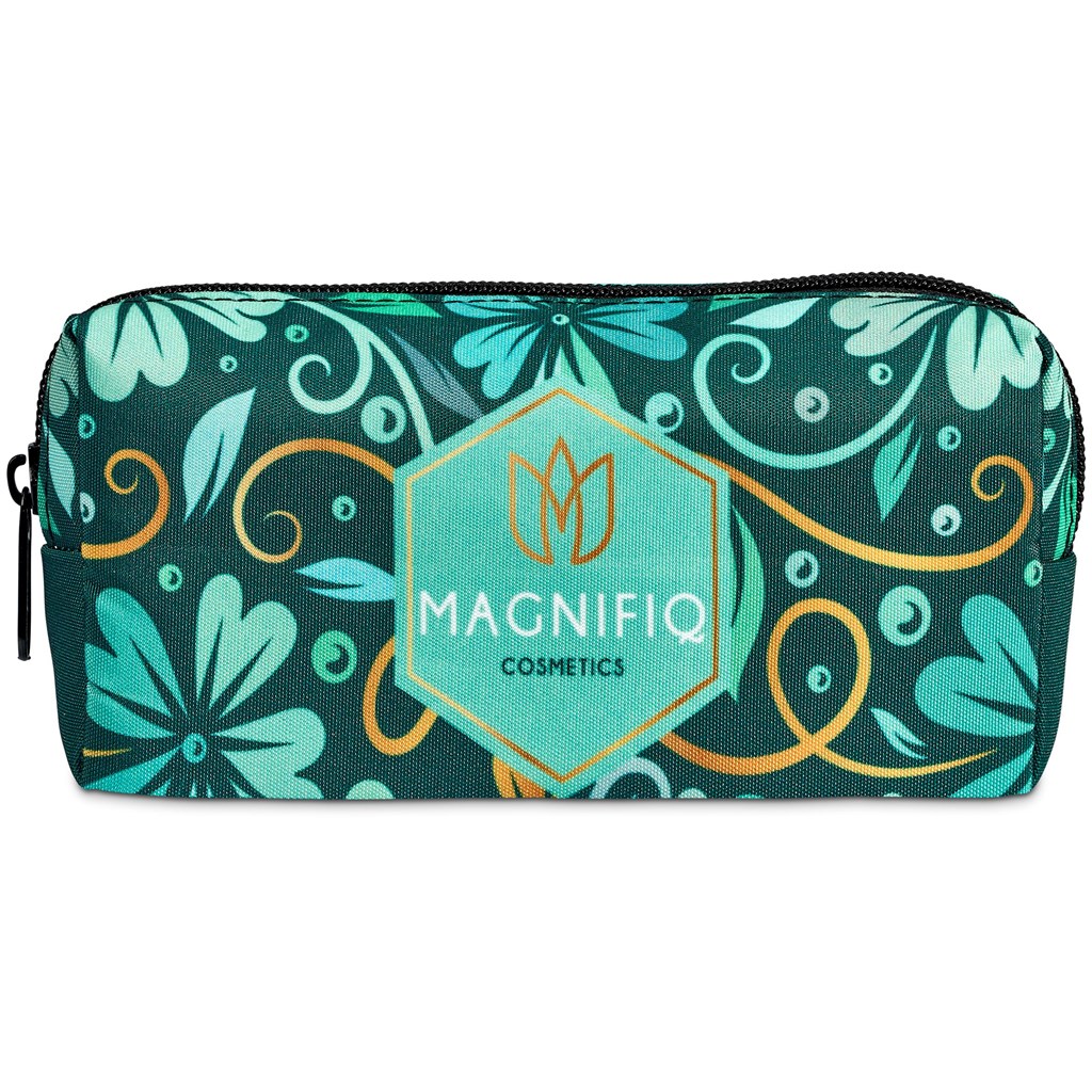 Pre-Printed Sample Custom Mandy Makeup Bag BLACK - Toiletry and Cosmetic Bags