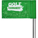 Pre-Printed Sample Custom Putting Green Flag SOLID WHITE - Sports and Fitness