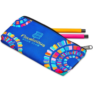 Pre-Printed Sample Custom Scribbler Polyester Large Pencil Case To Fit An A5 Notebook BLACK - Stationery