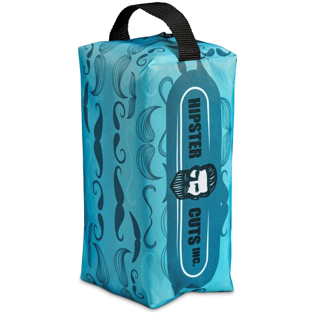 Pre-Printed Sample Custom Table View Toiletry Bag BLACK - and Cosmetic Bags