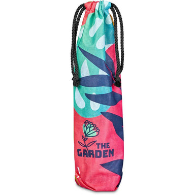 Pre-Printed Sample Custom Tipsy RPET Wine Bottle Drawcord Bag BLACK - Drawstring Bags and Backpacks