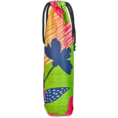 Pre-Printed Sample Custom Tipsy RPET Wine Bottle Drawcord Bag BLACK - Drawstring Bags and Backpacks