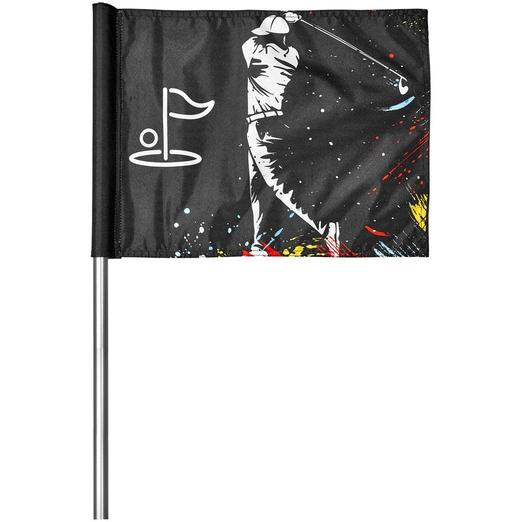 Pre-Printed Sample Custom Tournament Golf Flag SOLID WHITE - Sports and Fitness