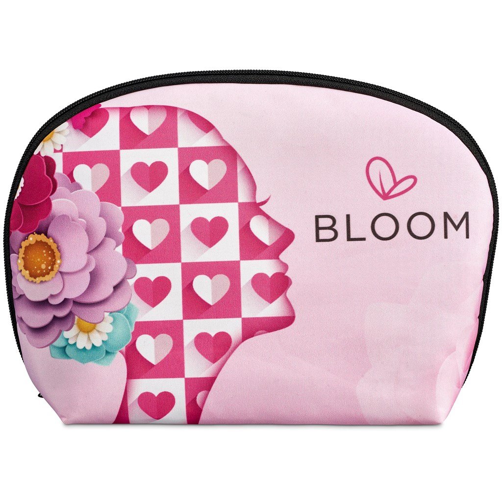 Pre-Printed Sample Custom Victoria Maxi Cosmetic Bag BLACK - Toiletry and Bags
