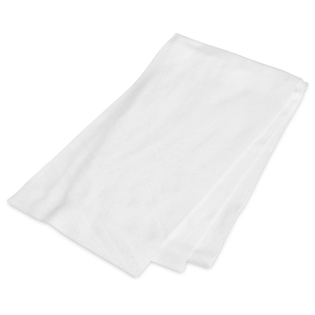 Pre-Printed Custom Snuggle Polar Fleece Scarf - Double-Sided Branding BLACK - Beanies and Scarves