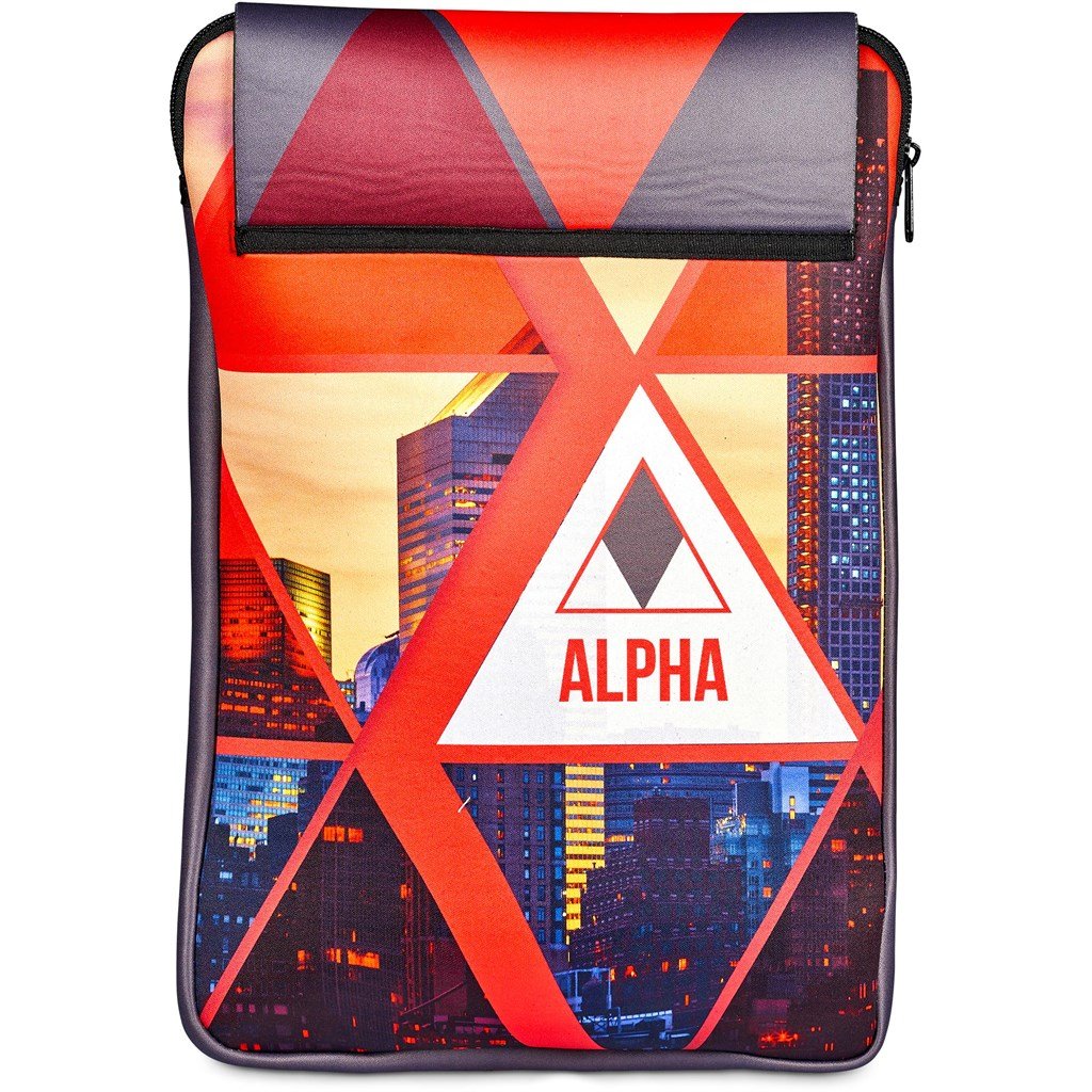 Pre-Production Sample Custom Grotto Neoprene 13-Inch Laptop Sleeve With Build-In Mouse Pad BLACK - Tech Sleeves