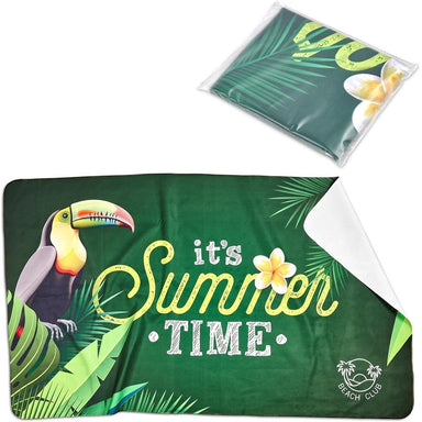 Pre-Production Sample Custom Hula Beach Towel -Single Sided Branding SOLID WHITE - and Outdoor