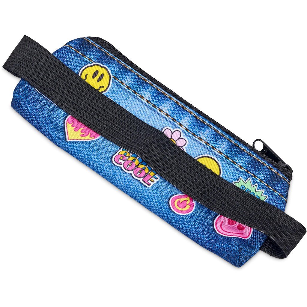 Pre-Production Sample Custom Lagoon Polyester Pencil Case To Fit Over An A5 Notebook - Stationery