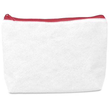 Pre-Production Sample Custom Leanne Recycled PET Stitch-Bond Maxi Toiletry Bag RED - and Cosmetic Bags