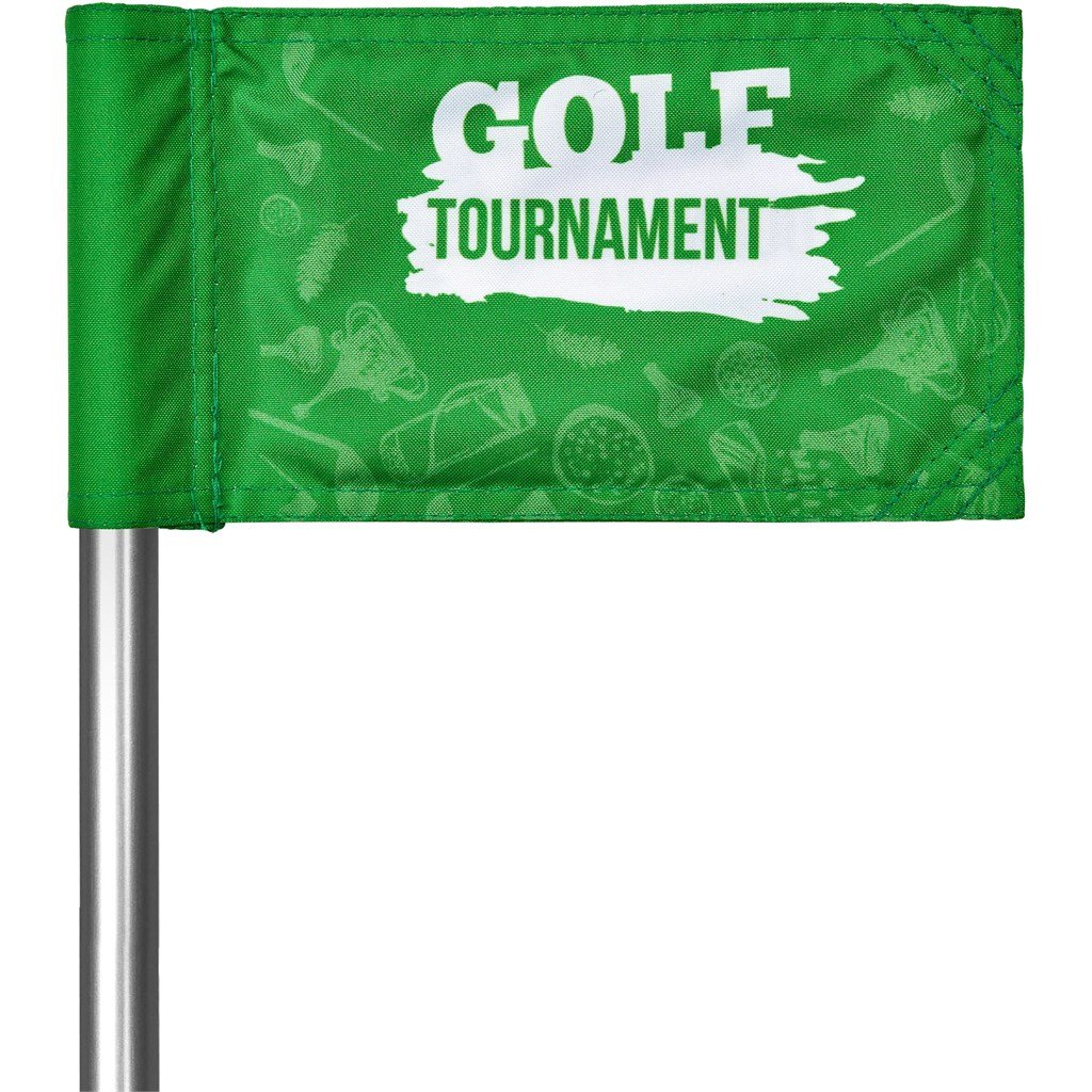 Pre-Production Sample Custom Putting Green Flag SOLID WHITE - Sports and Fitness