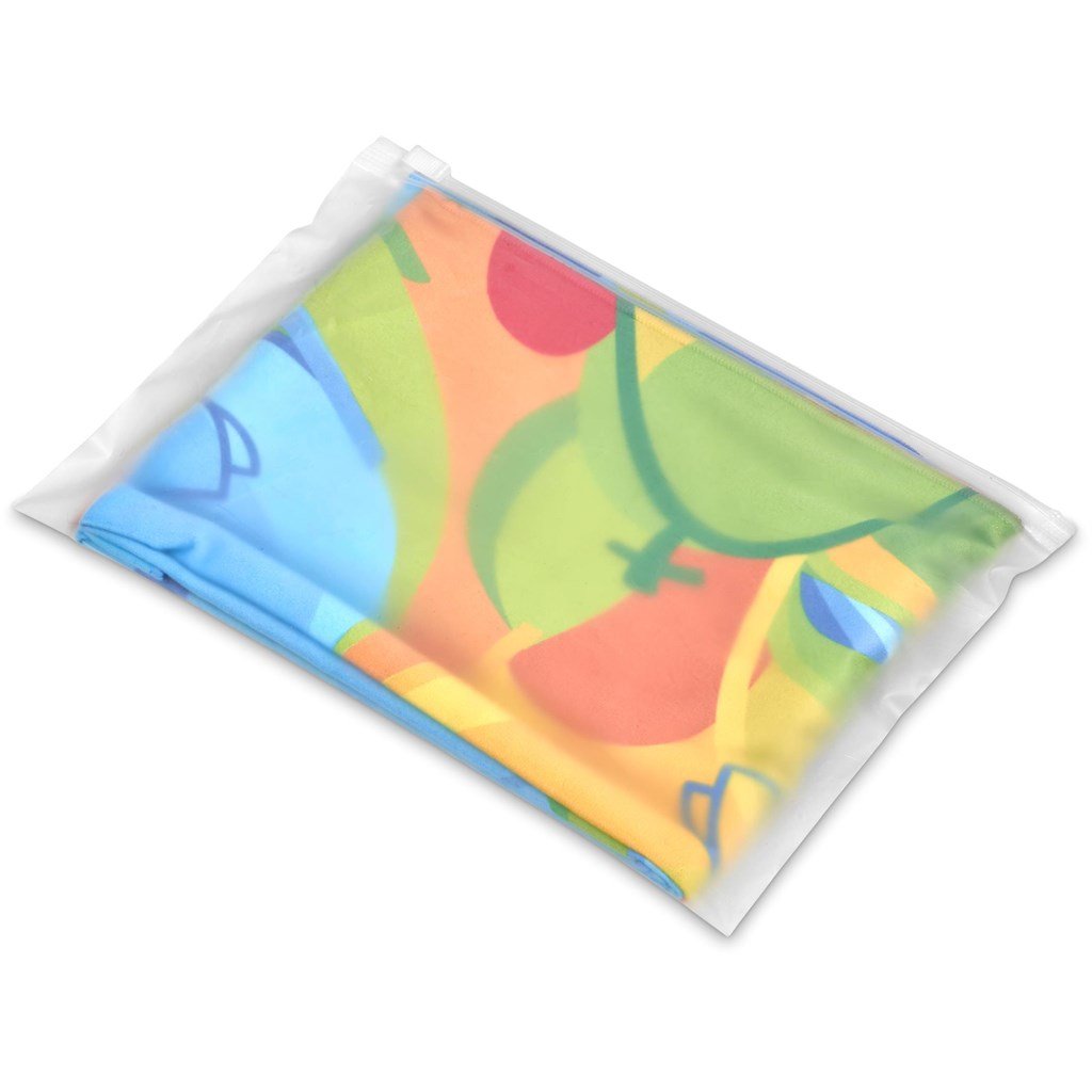 Pre-Production Sample Custom Relay Sports Towel - Double-Sided Branding SOLID WHITE - and Fitness